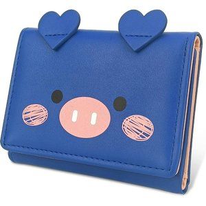 Ladies Leather RFID Blocking Small Trifold Wallet with ID Window